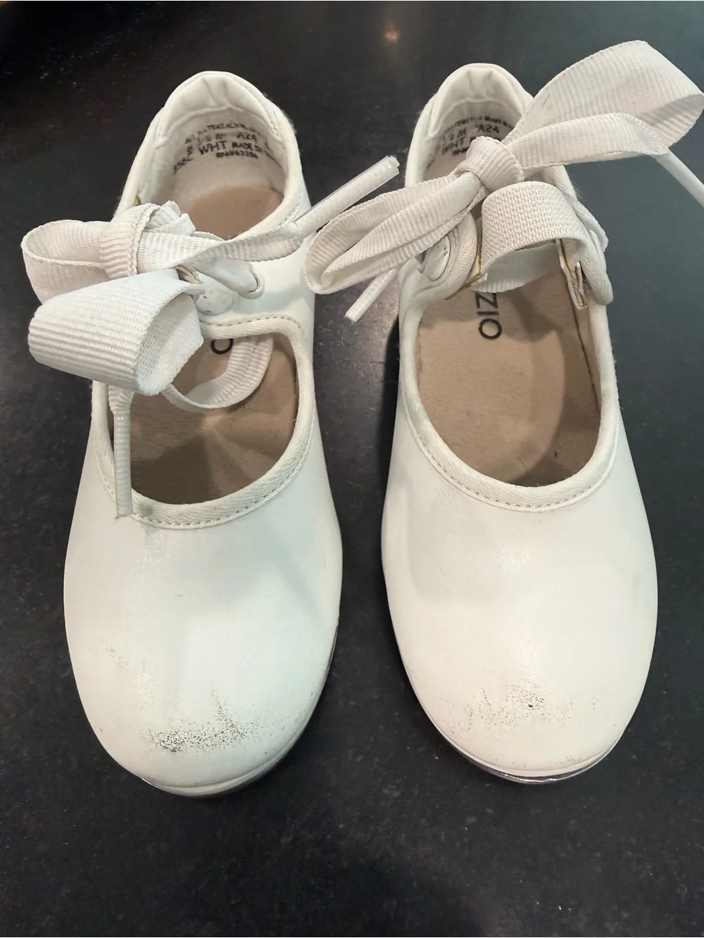 Toddler White Capezio Tap Shows